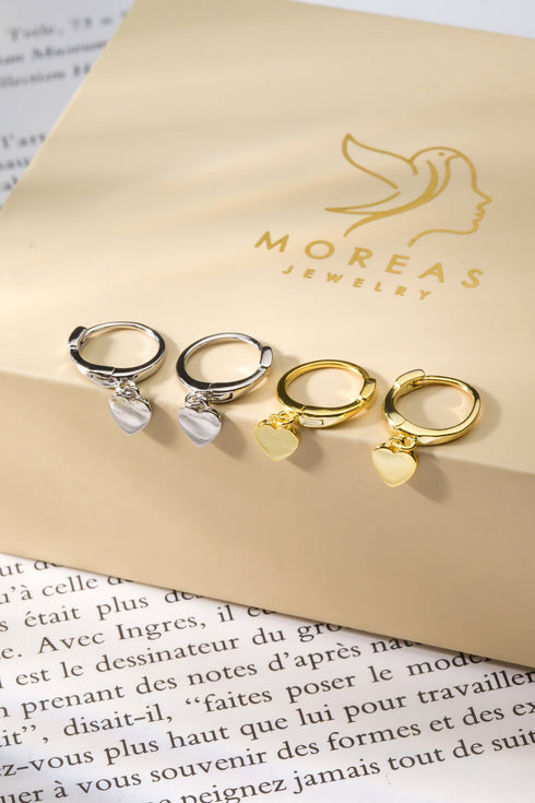 Cercei din argint Inima II (Silver/Gold)